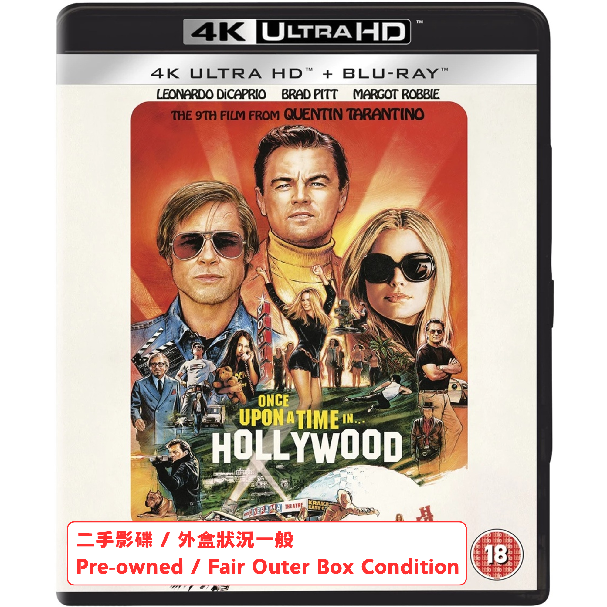 從前，有個荷里活 (2019) (4K Ultra HD + Blu-ray) (英國版) [BD無中文字幕] [二手影碟 / 外盒狀況一般]
