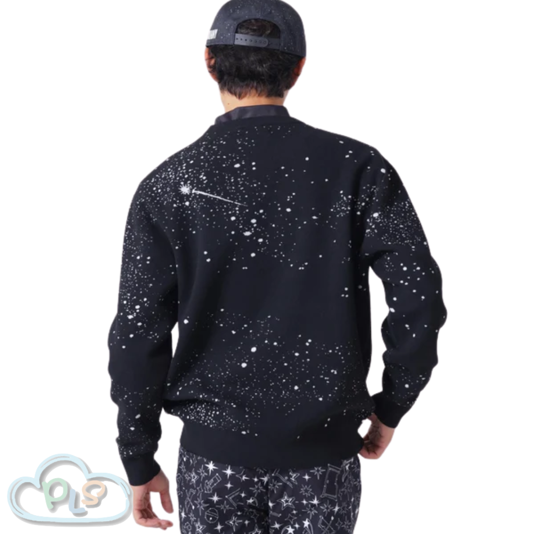 Night Sky Jacquard Crew Neck Knit Pullover (Men's) DORAEMON Jack Bunny!! FESTIVAL'26 vol.2 - Starry Night Drift   #14006-1