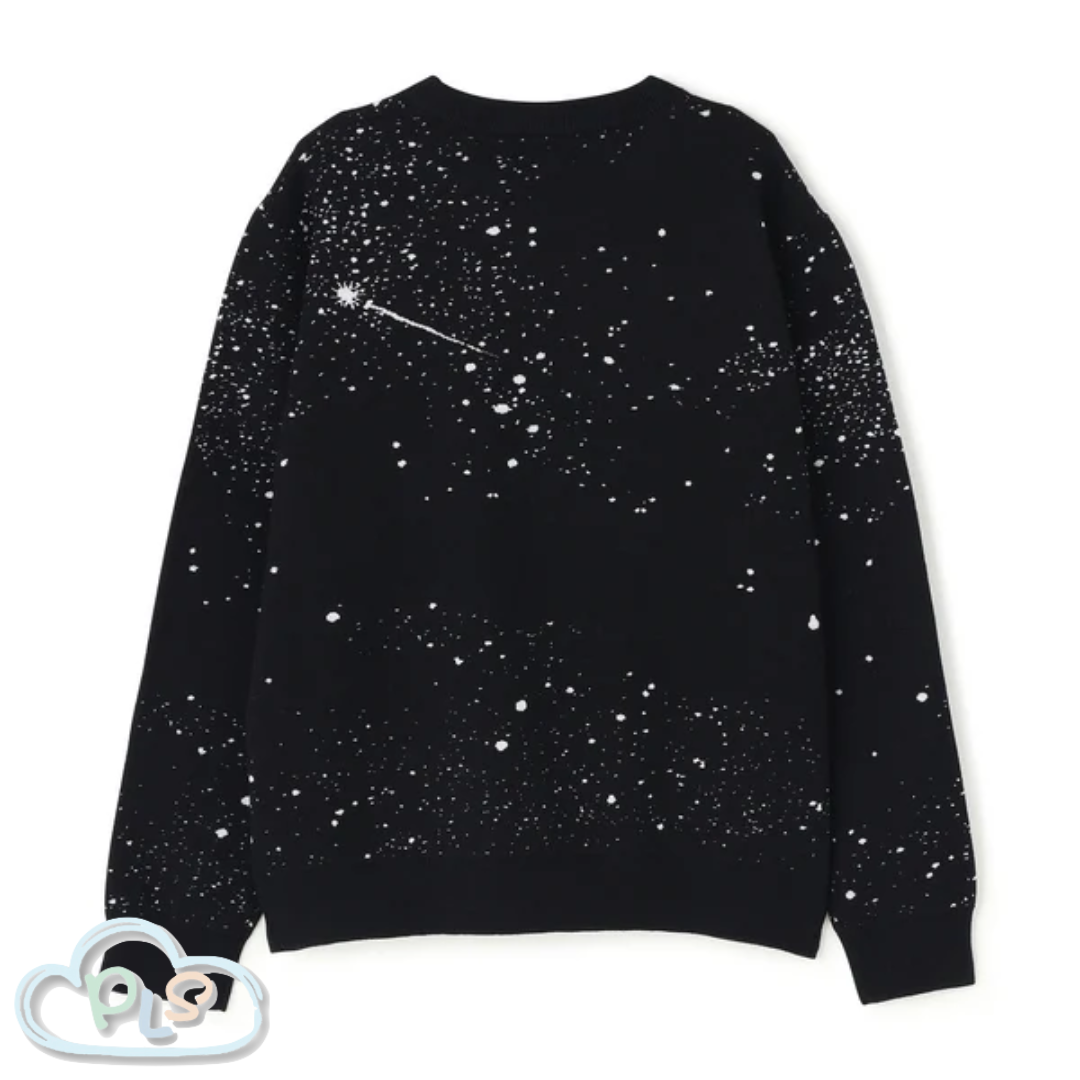 Night Sky Jacquard Crew Neck Knitted Pullover (Women's) DORAEMON Jack Bunny!! FESTIVAL'26 vol.2 - Starry Night Drift   #14007-1