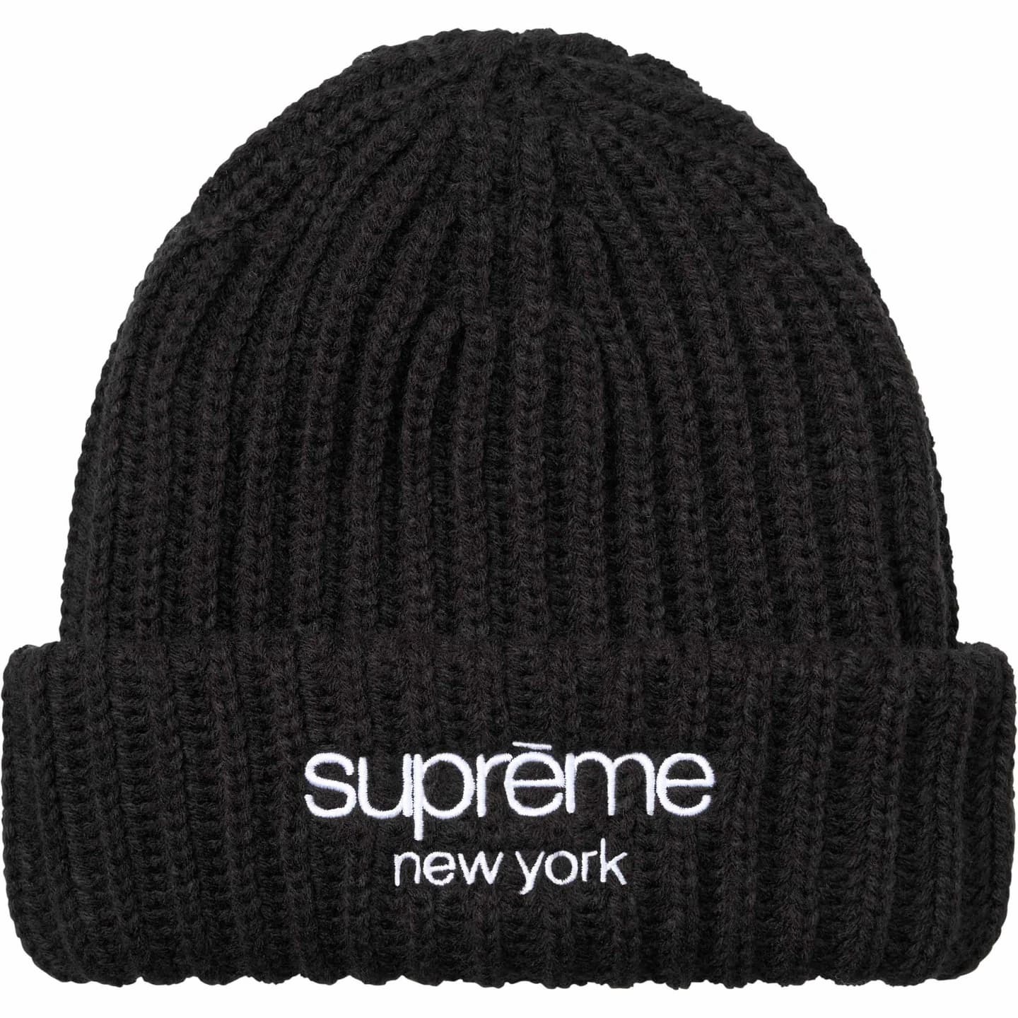 現貨┃Supreme 26FW Classic Logo Chunky Ribbed Beanie 刺繡 毛帽