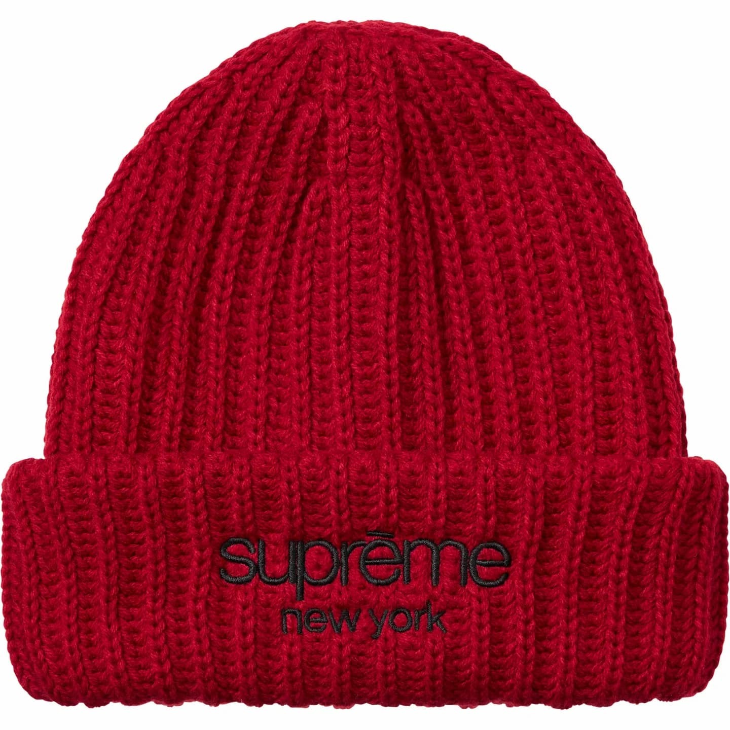 現貨┃Supreme 26FW Classic Logo Chunky Ribbed Beanie 刺繡 毛帽