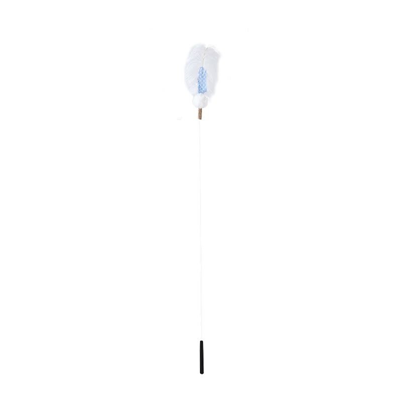 Luuks up - Feather Cat Teaser - Polka Dot White & Blue