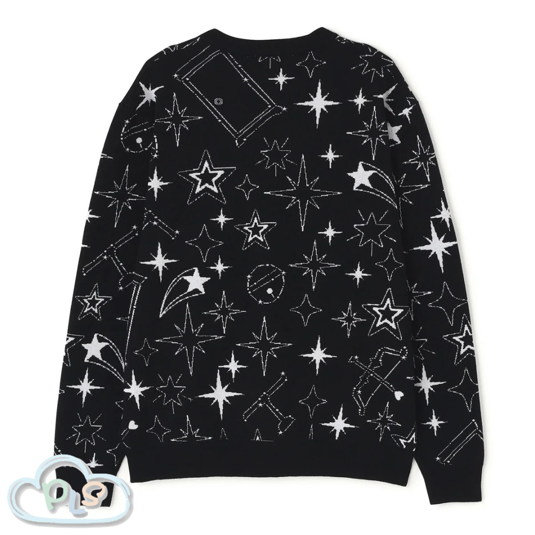 Star Jacquard Crew Neck Knit Pullover (Men's) DORAEMON Jack Bunny!! FESTIVAL'26 vol.2 - Starry Night Drift   #14020-1