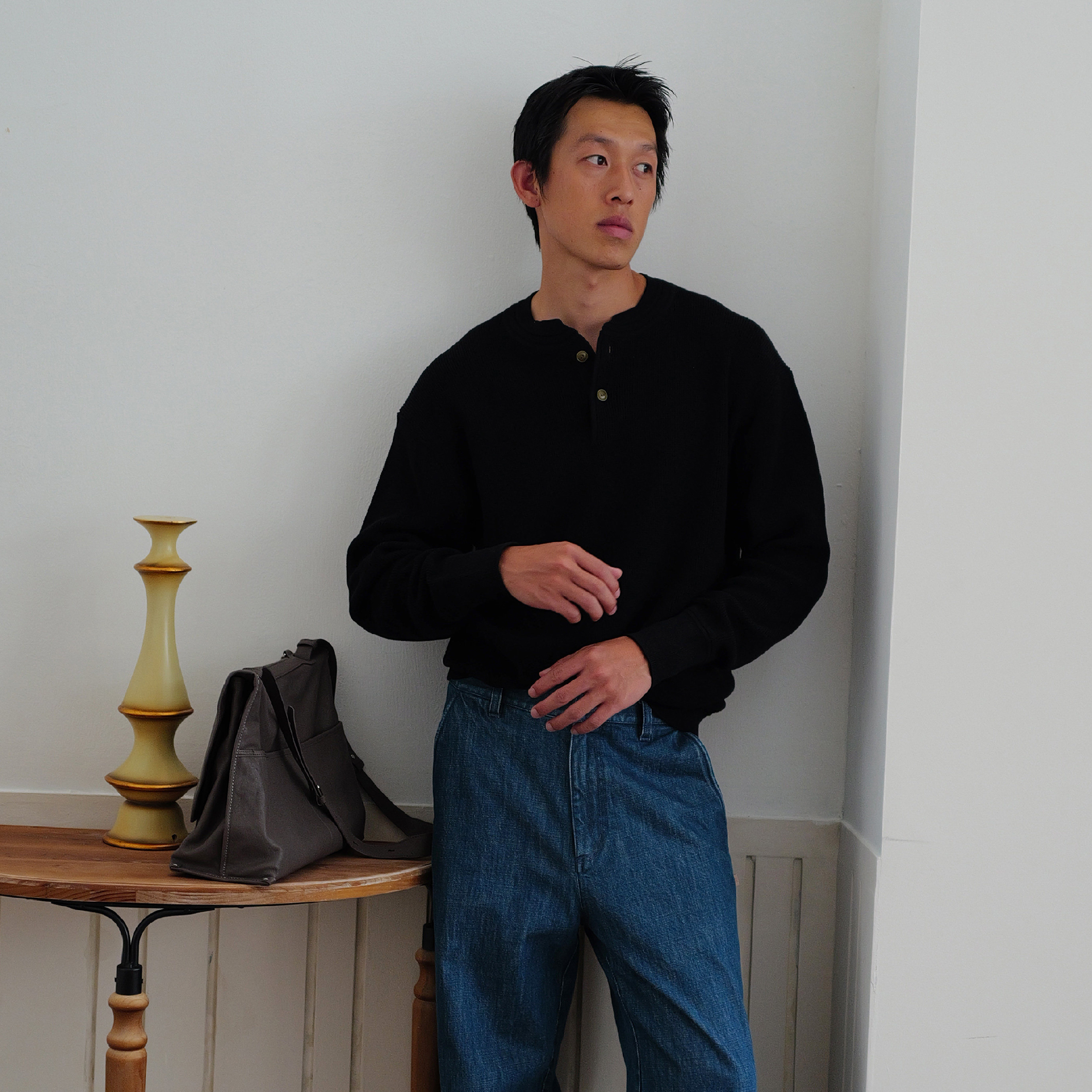 BOHRHOO Waffle Henley LS Tee 華夫格 亨利領長袖Tee [BH1212]