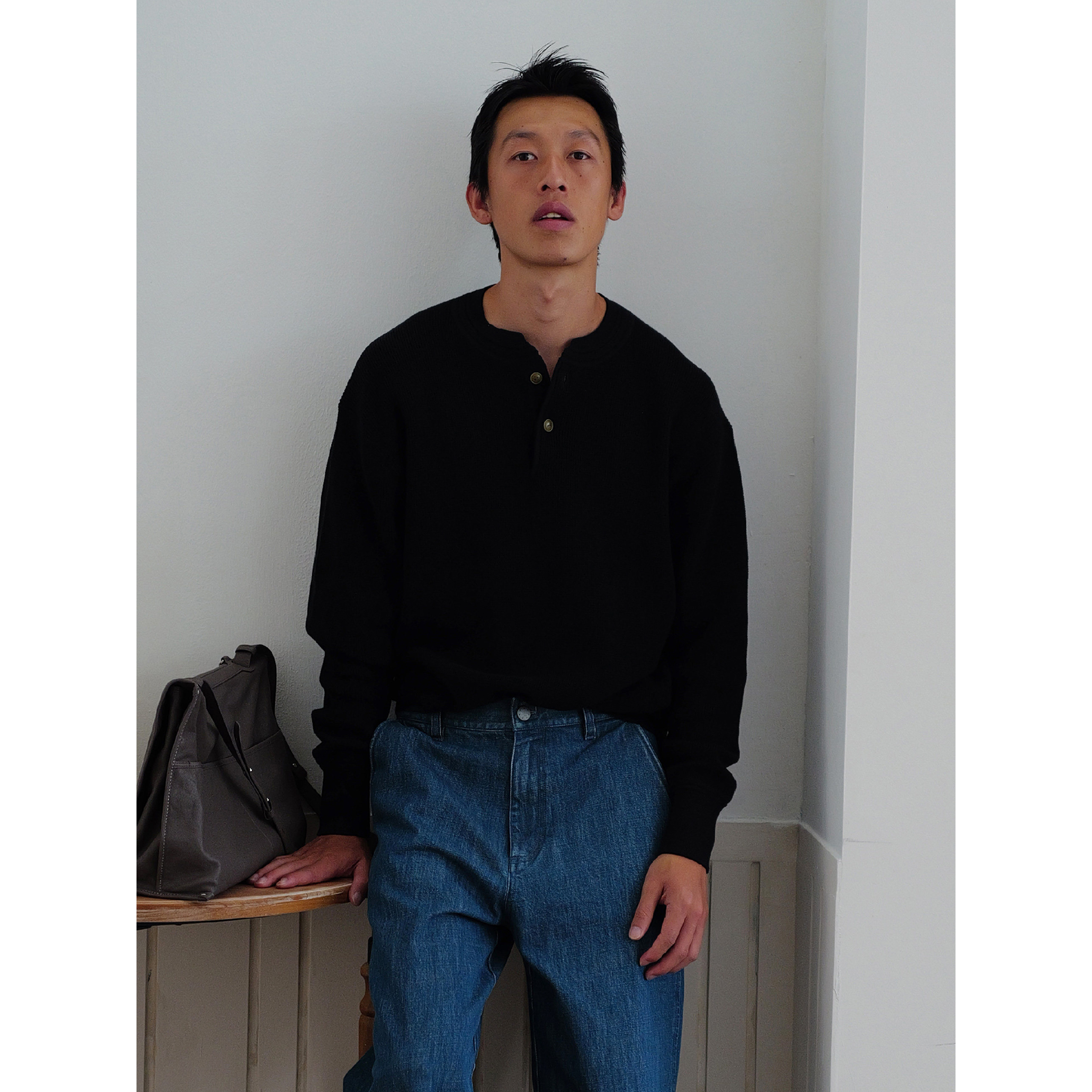 BOHRHOO Waffle Henley LS Tee 華夫格 亨利領長袖Tee [BH1212]