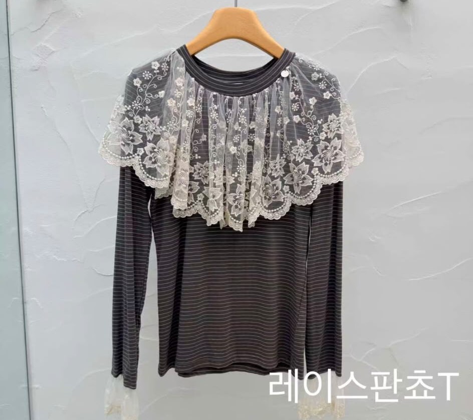 【限量】CE37  橫間LACE T 胸38 -56  長 24   $399 (1口價)