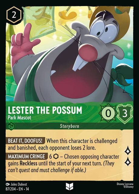 Hyperia City - 87/204 Lester the Possum – Park Mascot UC