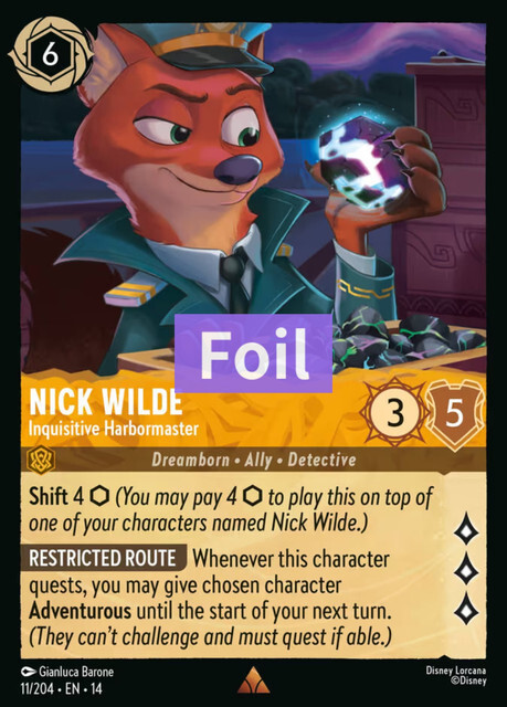 Hyperia City - 11/204 Nick Wilde – Inquisitive Harbormaster (Foil) R