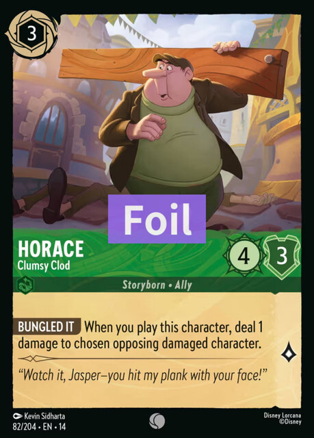 Hyperia City - 82/204 Horace – Clumsy Clod (Foil) C