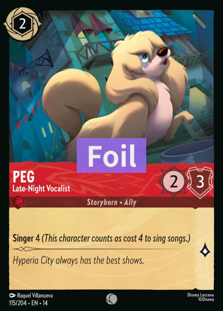 Hyperia City - 115/204 Peg – Late-Night Vocalist (Foil) C