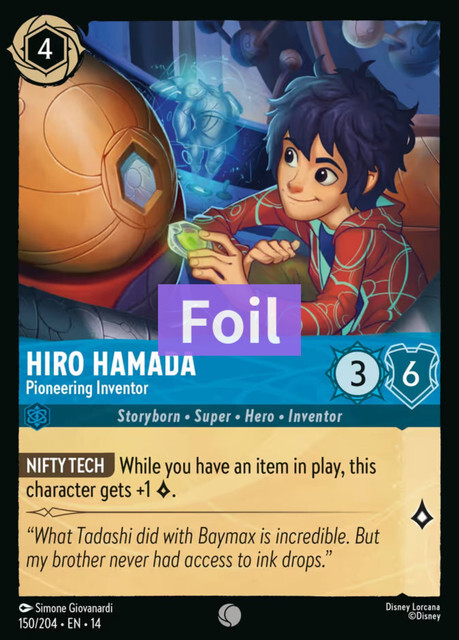Hyperia City - 150/204 Hiro Hamada – Pioneering Inventor (Foil) C