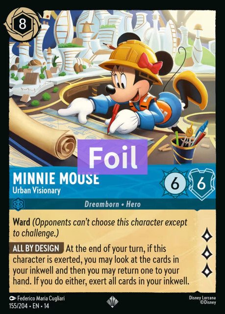 Hyperia City - 155/204 Minnie Mouse – Urban Visionary (Foil) SR