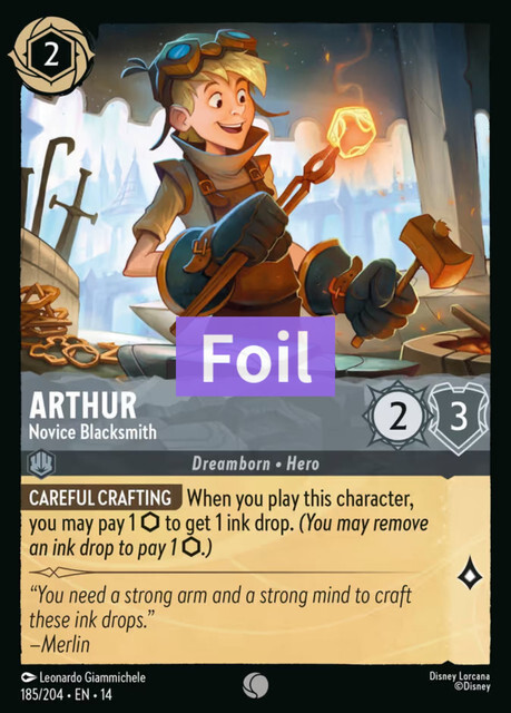 Hyperia City - 185/204 Arthur – Novice Blacksmith (Foil) C
