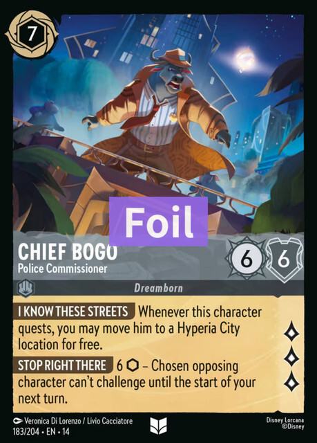 Hyperia City - 183/204 Chief Bogo – Police Commissioner (Foil) UC