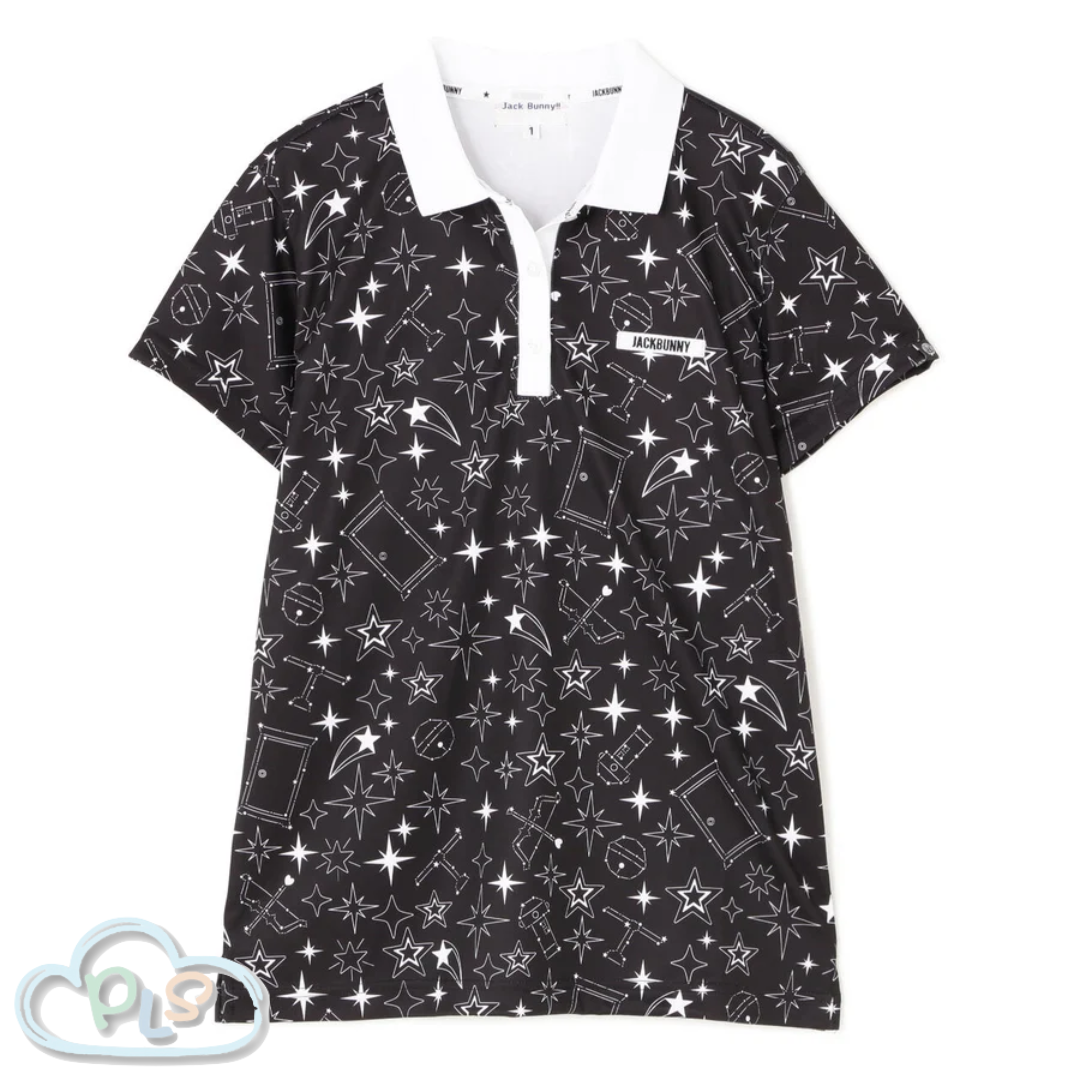 Women's Sweat-Wicking Quick-Drying Mesh Short-Sleeve Polo Shirt DORAEMON Jack Bunny!! FESTIVAL'26 vol.2 - Starry Night Drift   #14027-1