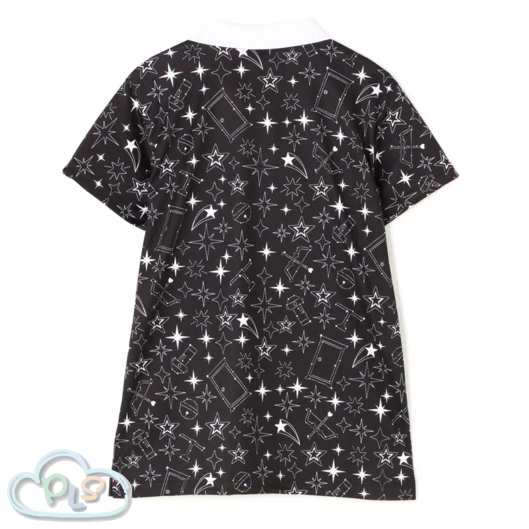 Women's Sweat-Wicking Quick-Drying Mesh Short-Sleeve Polo Shirt DORAEMON Jack Bunny!! FESTIVAL'26 vol.2 - Starry Night Drift   #14027-1