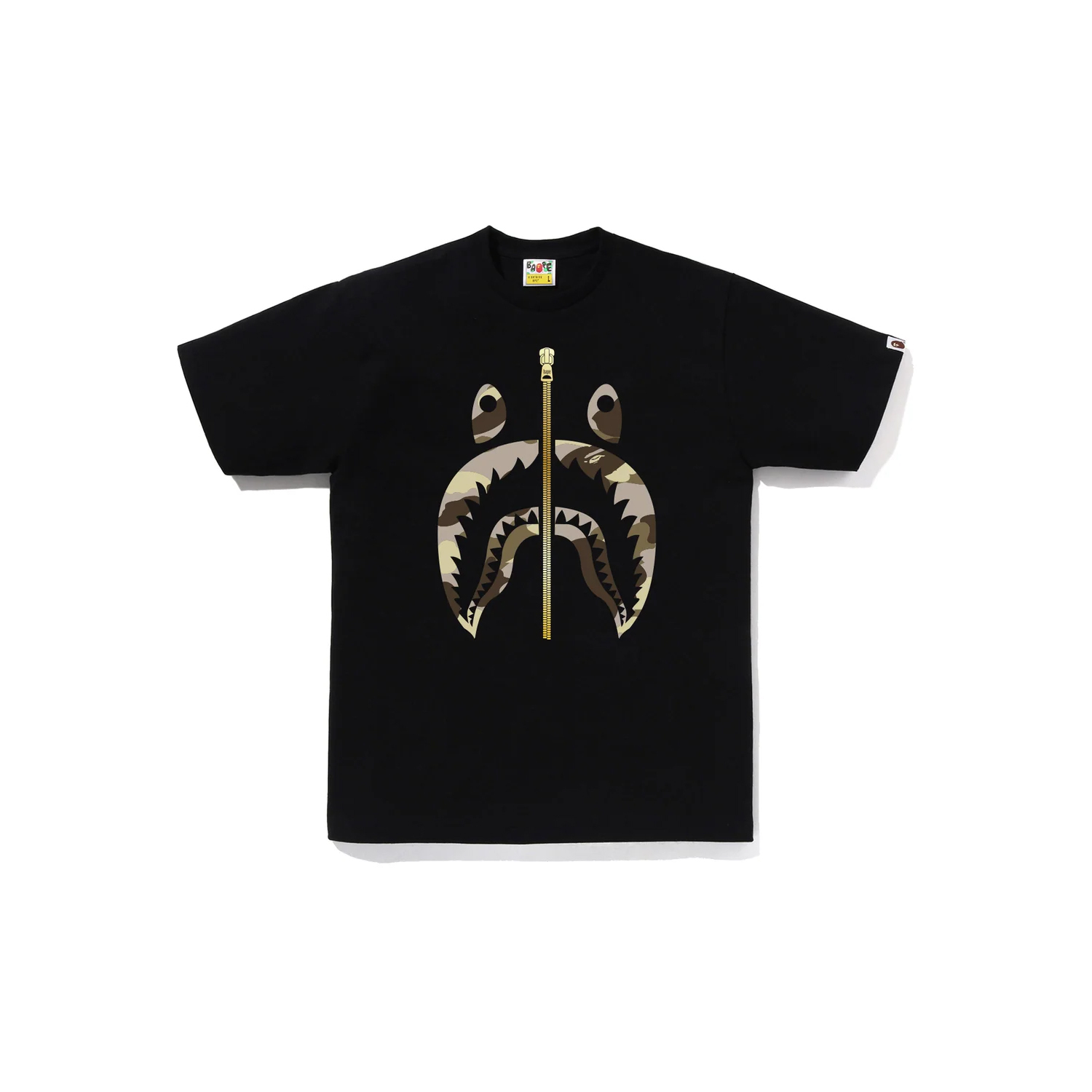 -(B4c04)-A BATHING APE BAPE COLOR CAMO SHARK TEE 鯊魚T 男款