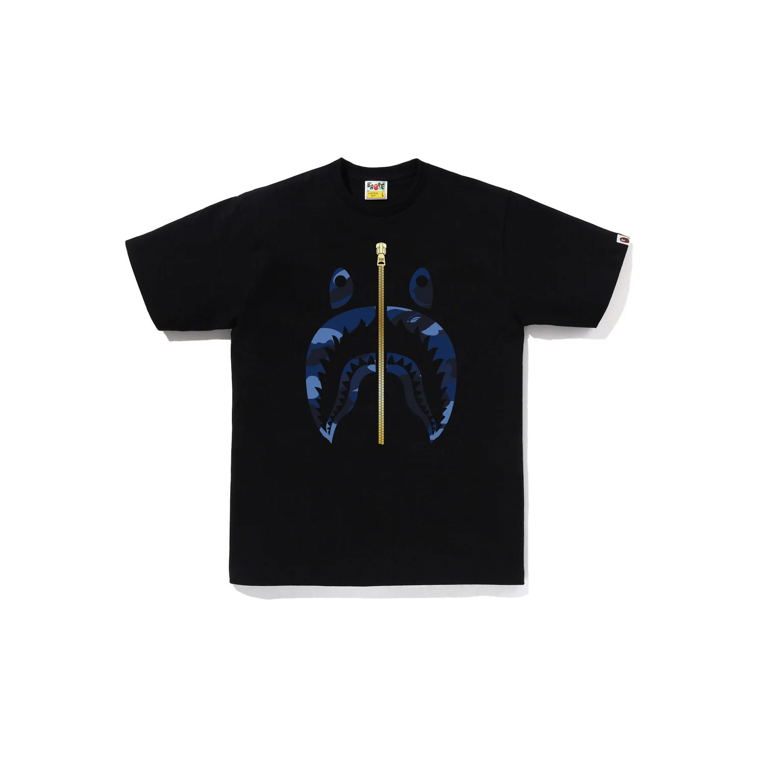 -(B4c04)-A BATHING APE BAPE COLOR CAMO SHARK TEE 鯊魚T 男款