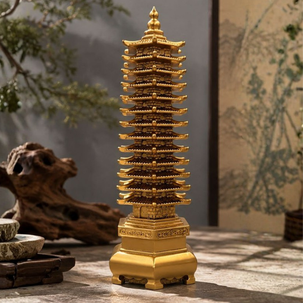 OTH-LLG1018-015 仿銅文昌塔13層 23cm (A15)