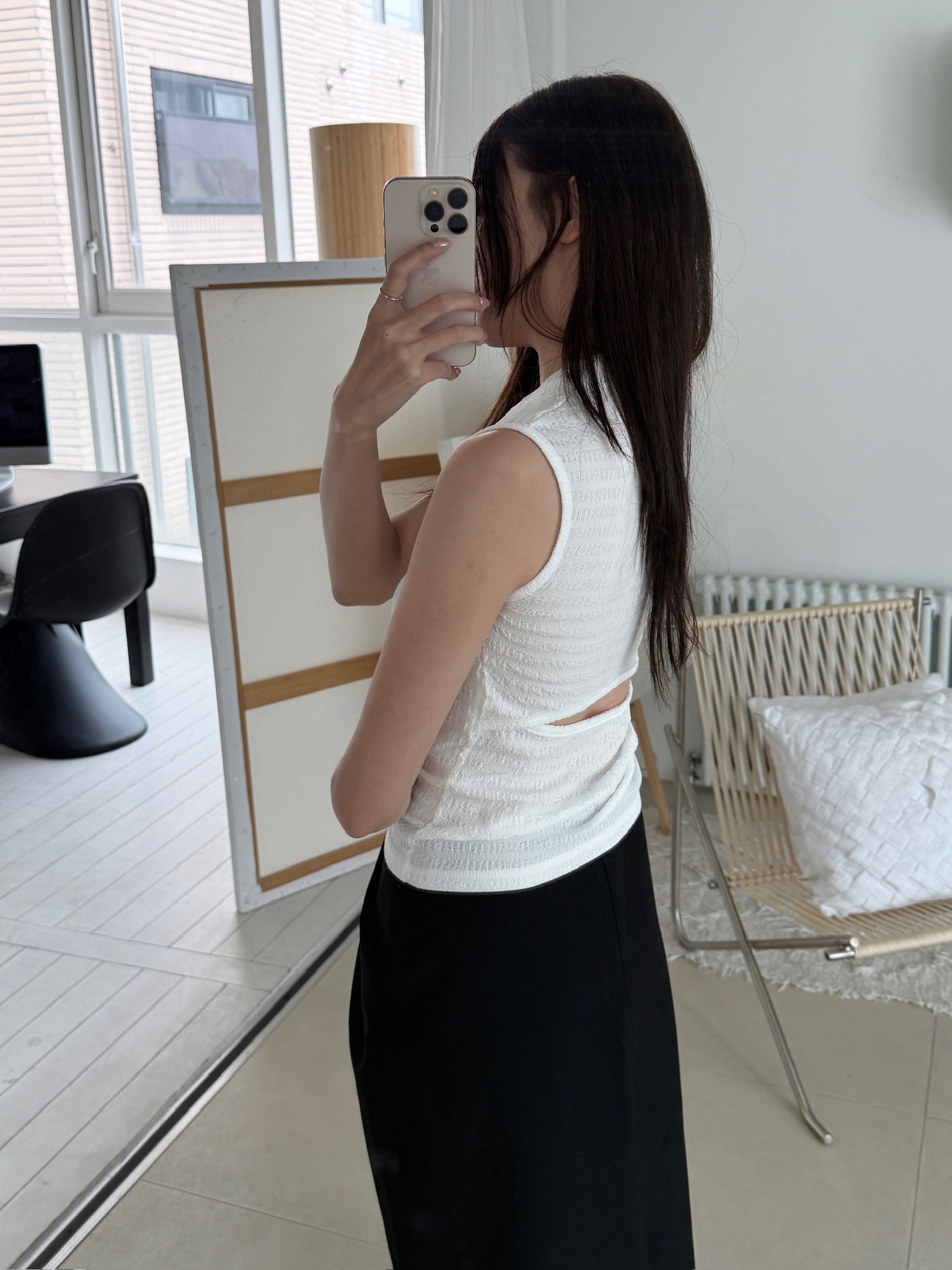 波紋背心(白/黑)