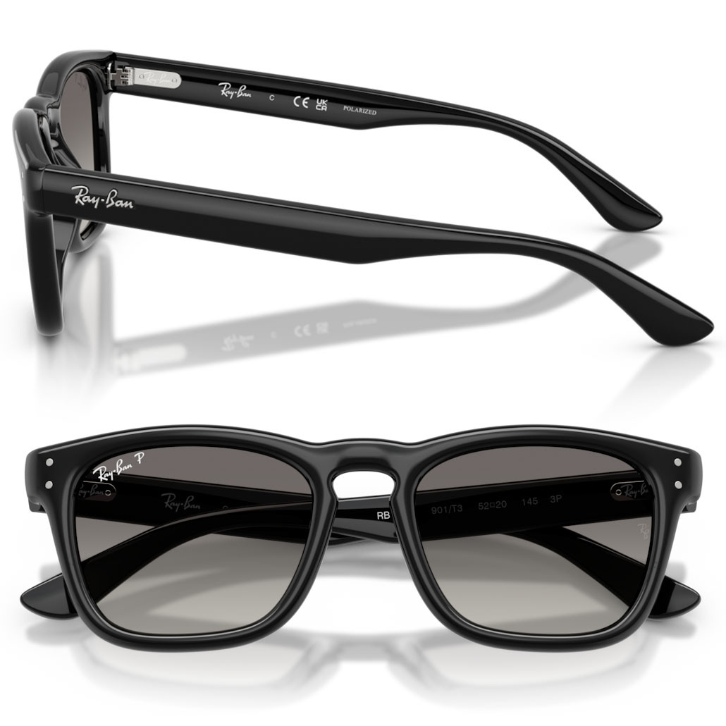 【RayBan】RB2238 901/T3-52mm 偏光太陽眼鏡♦(黑|偏光深灰漸層)