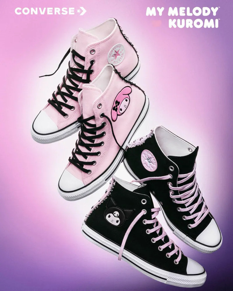 CONVERSE X HELLO KITTY® AND FRIENDS CHUCK TAYLOR ALL STAR MY MELODY 三麗鷗聯名 美樂蒂 粉白 女鞋 A21836C
