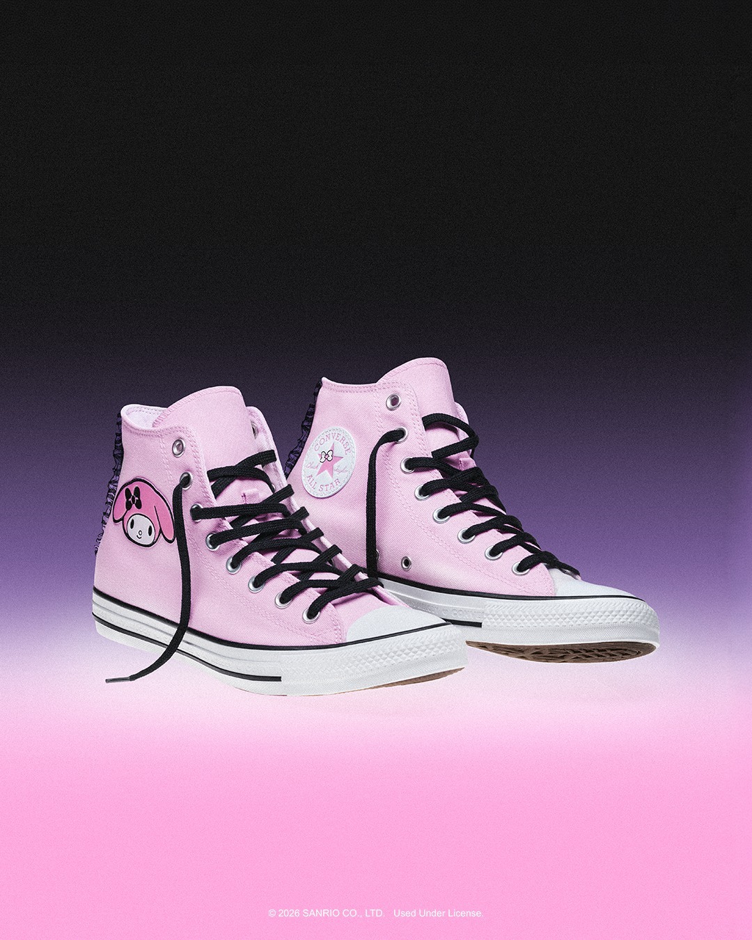 CONVERSE X HELLO KITTY® AND FRIENDS CHUCK TAYLOR ALL STAR MY MELODY 三麗鷗聯名 美樂蒂 粉白 女鞋 A21836C