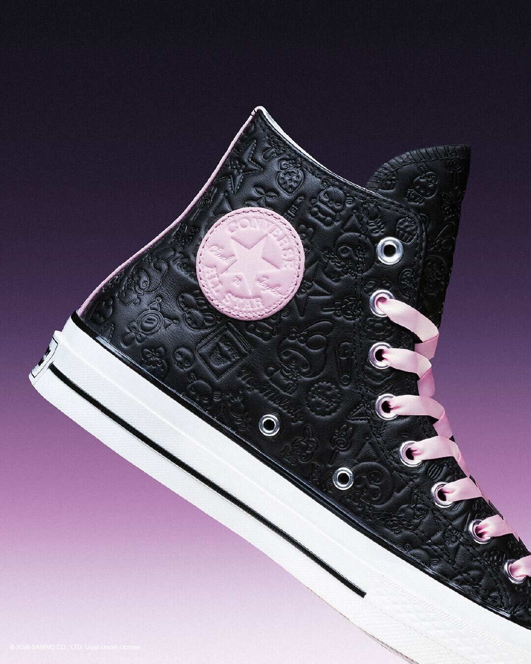 CONVERSE X HELLO KITTY AND FRIENDS CHUCK TAYLOR ALL STAR KUROMI 三麗鷗聯名 酷洛米 黑粉 女鞋 A21834C