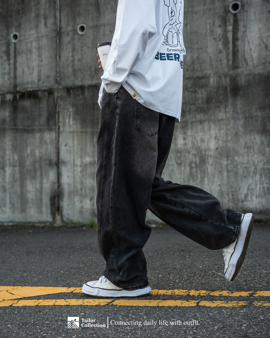 #預購 Tailor collection 水洗做舊 直筒 彎刀牛仔褲 四色 MN2383