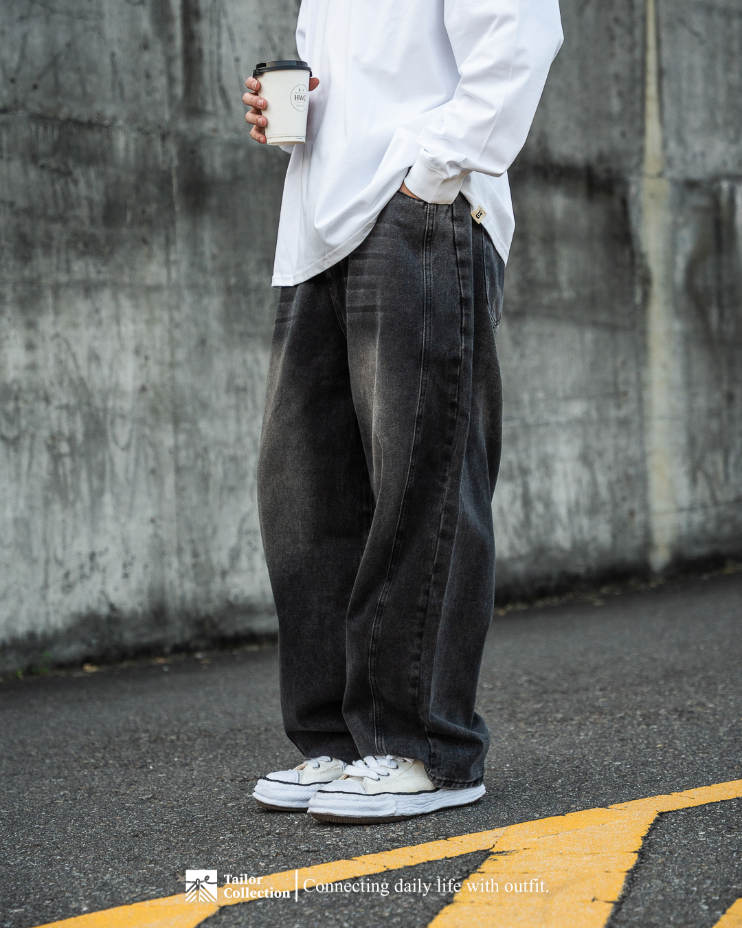 #預購 Tailor collection 水洗做舊 直筒 彎刀牛仔褲 四色 MN2383