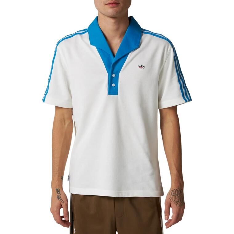 【代購】Adidas Originals x CLOT Polo Shirt Unisex Pure White JE9585