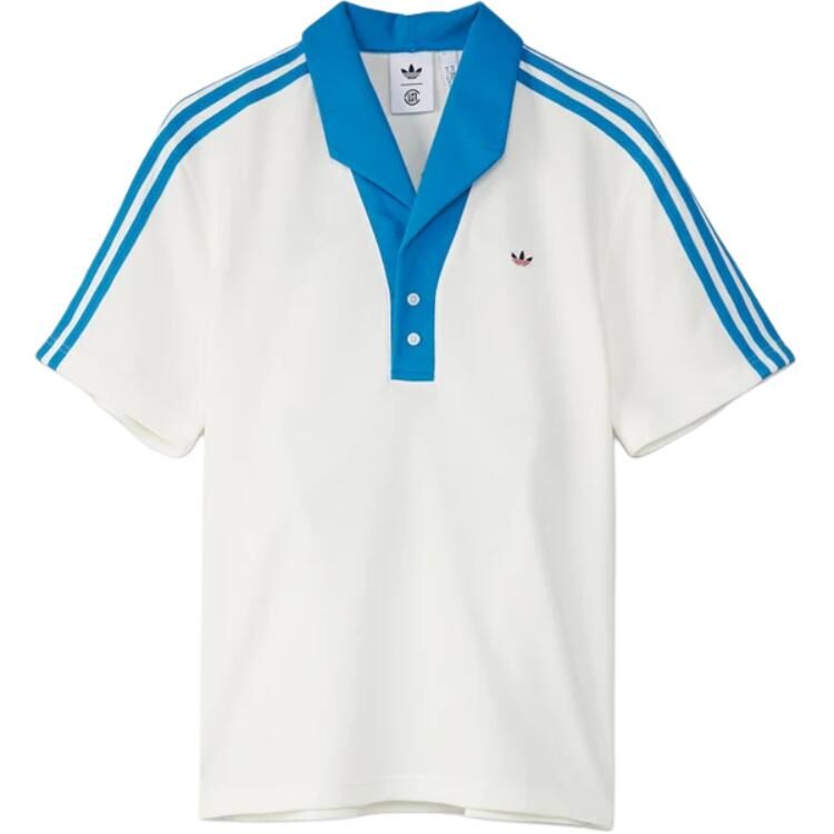 【代購】Adidas Originals x CLOT Polo Shirt Unisex Pure White JE9585