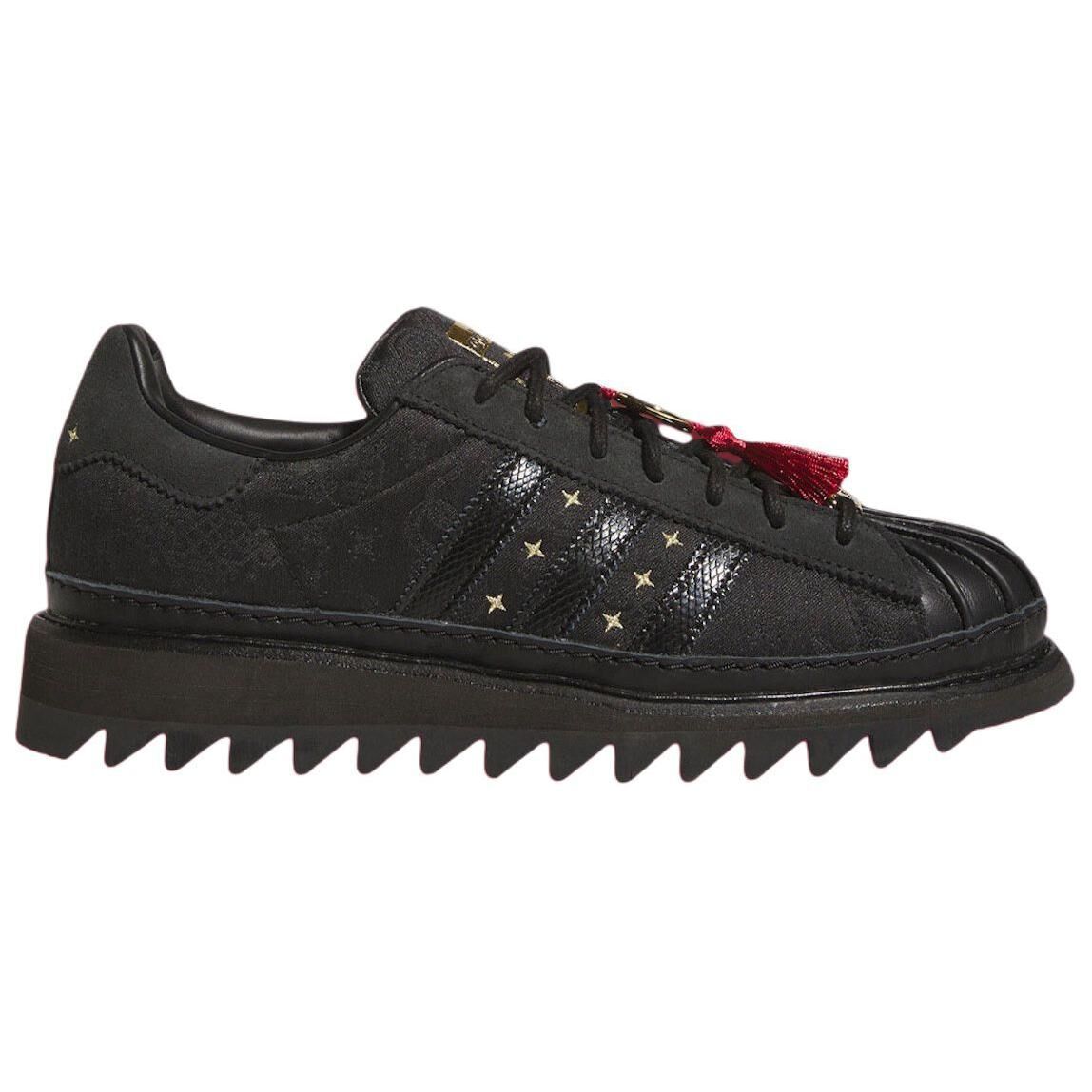 【代購】Adidas Originals x CLOT SUPERSTAR Leather Low top Skateboard Shoes Unisex Black JR5114