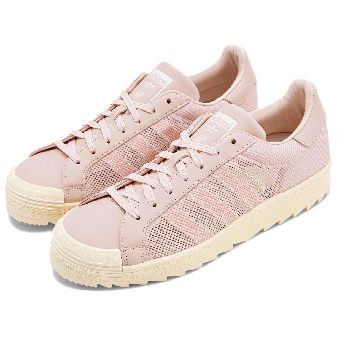 【代購】Adidas Originals x CLOT SUPERSTAR Low top Casual Shoes Unisex Pink JS0892