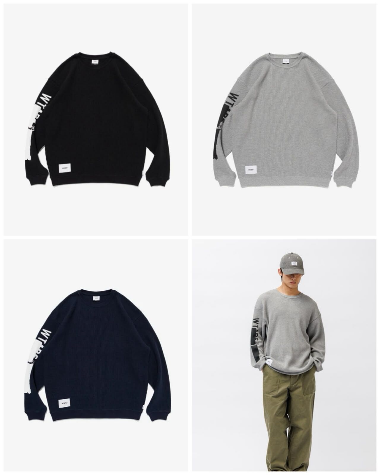 現貨|WTAPS WAFFLE RIBBED / LS / COTTON 262ATDT-CSM27