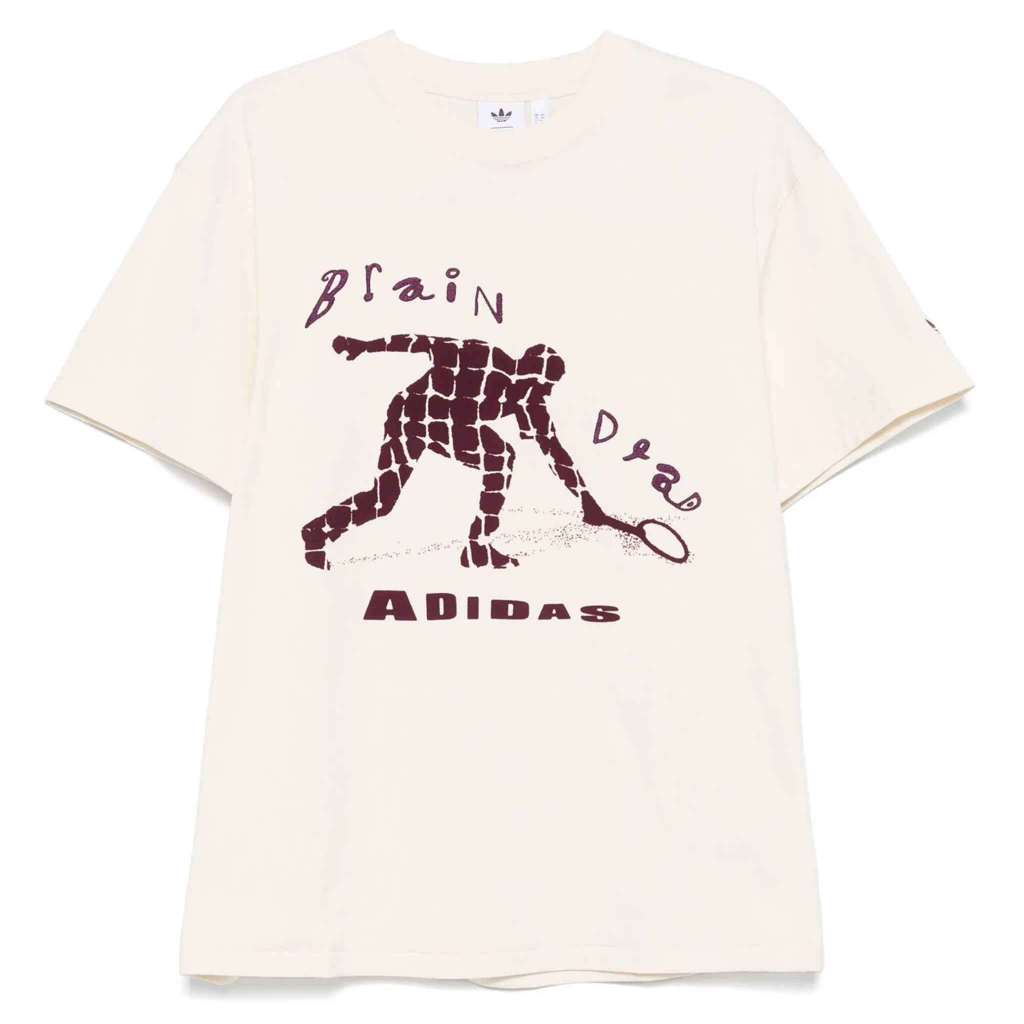 【代購】Adidas Originals x Brain Dead Flocked-Logo T-Shirt Men's White JX9393