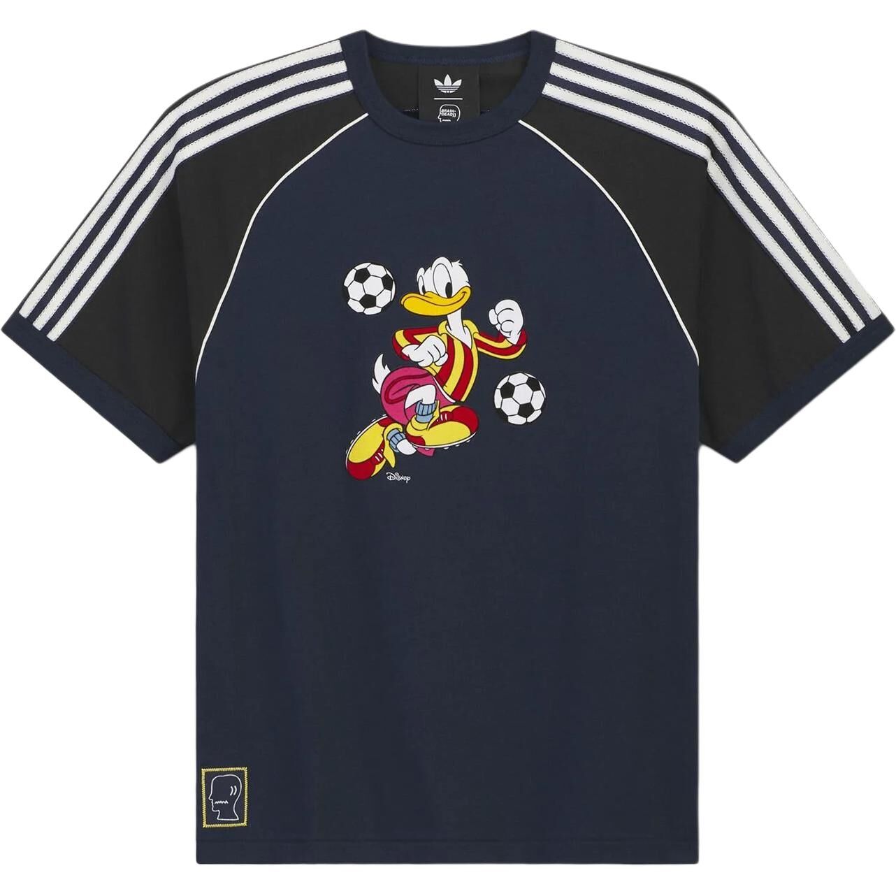 【代購】Adidas Originals X Brain Dead X Disney T-Shirts Men's Preppy Navy Blue Crew Neck Moderate KR5173