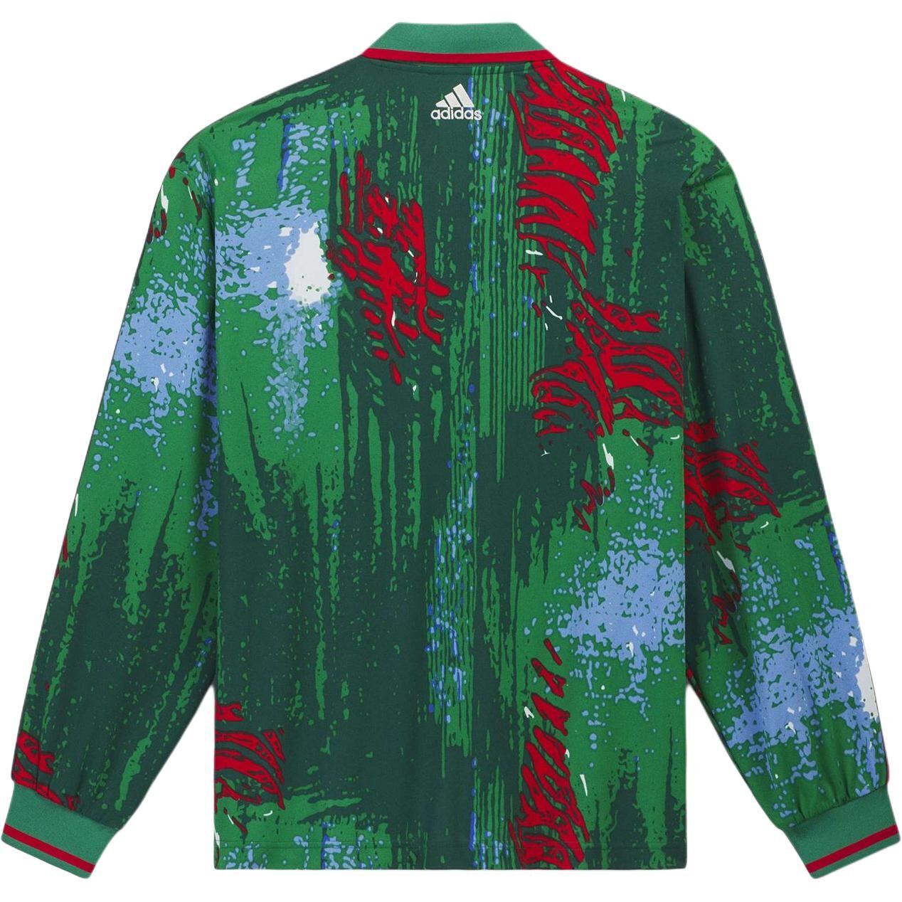 【代購】Adidas Originals X Brain Dead Soccer Jerseys Men's Bright Pink Red Neon/Smoky Green/Blue Lapel Moderate Straight Fit KR5177