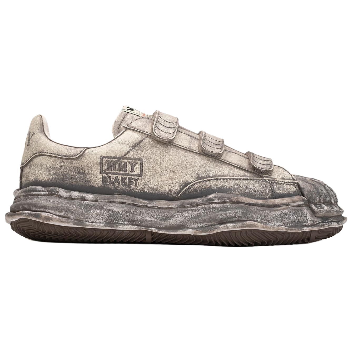 【代購】MIHARA YASUHIRO Blakey Leather Low top Skateboard Shoes Unisex Gray A14FW740