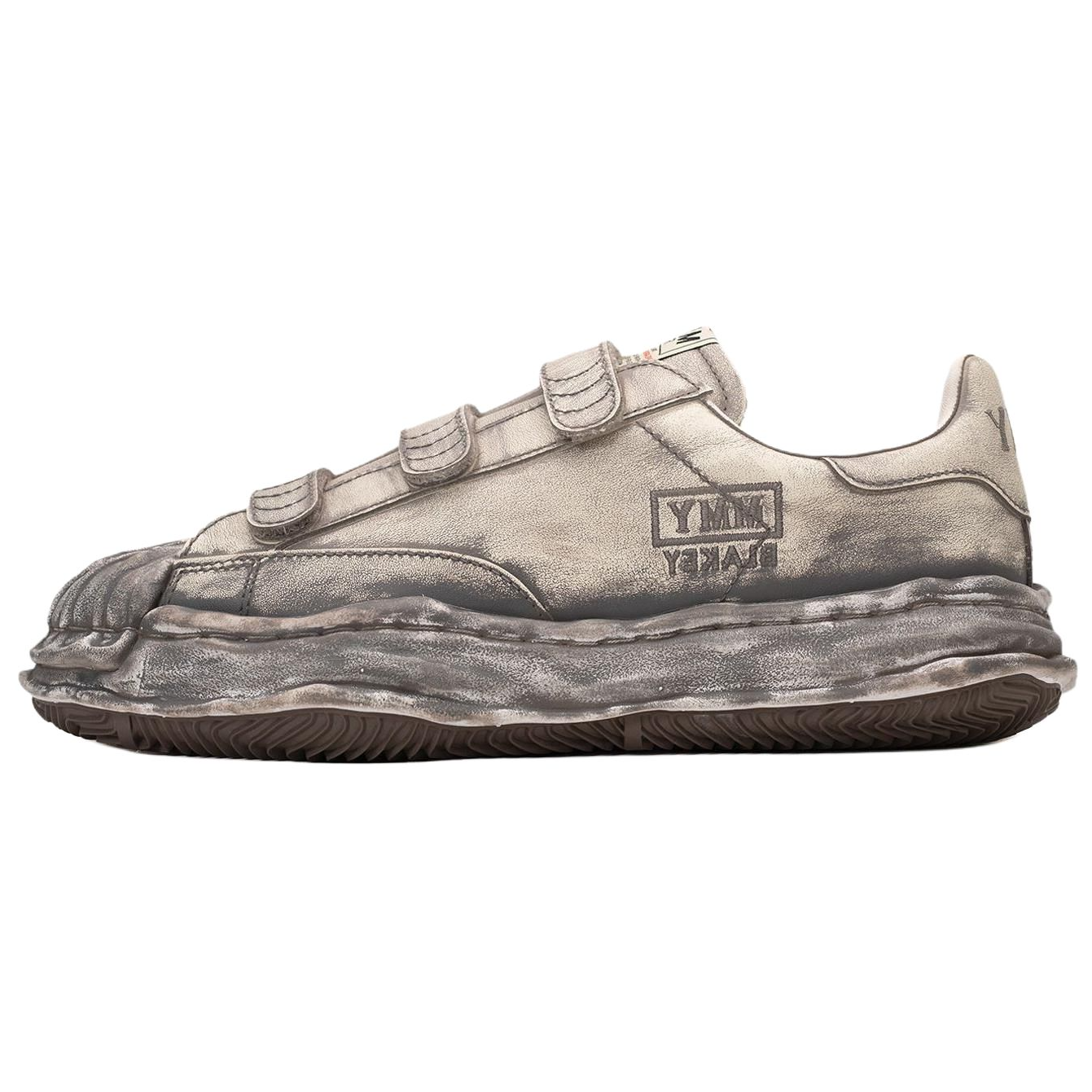 【代購】MIHARA YASUHIRO Blakey Leather Low top Skateboard Shoes Unisex Gray A14FW740