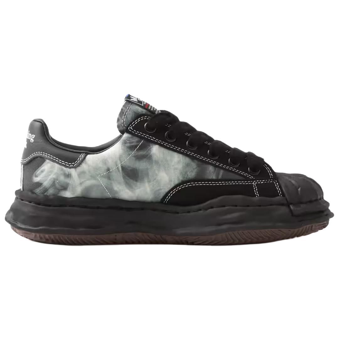 【代購】Atmos X #FR2 x MIHARA YASUHIRO BLAKEY LOW Smoking Kills Low top Skateboard Shoes Unisex Black Green C15FW707-BLACK