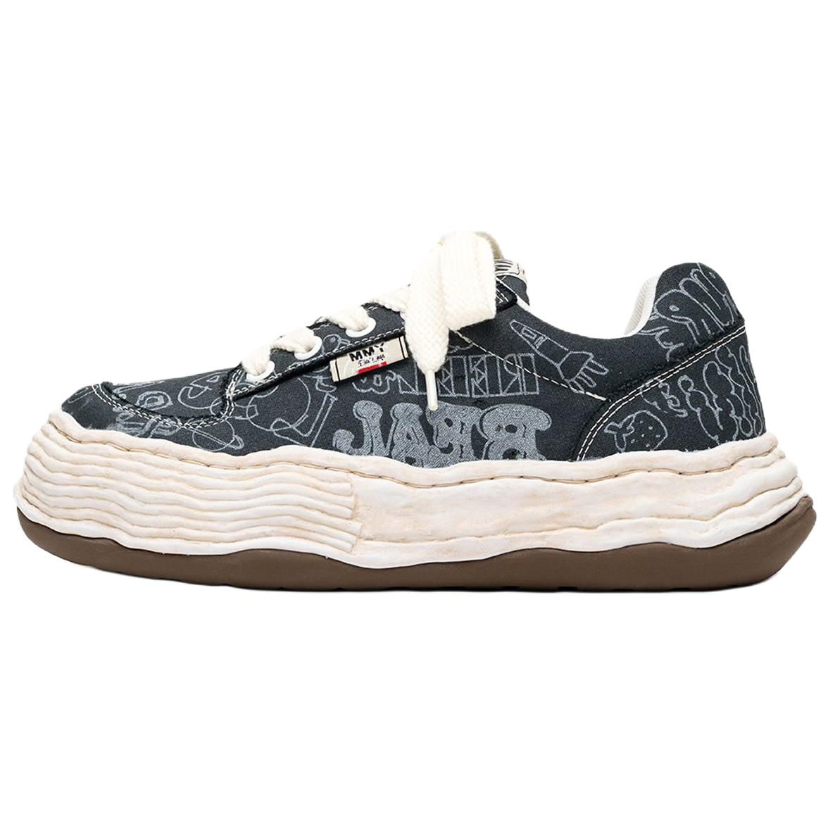 【代購】Mihara Yasuhiro Oliver og print cotton sneakers A16FW705