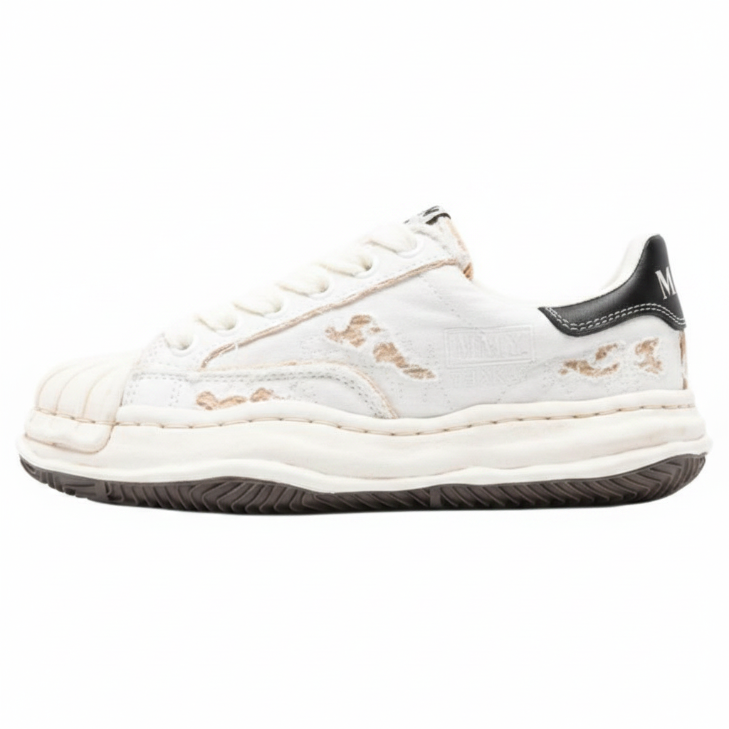 【代購】MIHARA YASUHIRO Casual Shoes Men's Low-top White Black A16FW729WHITE