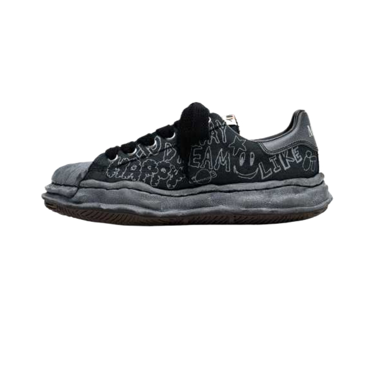 【代購】MIHARA YASUHIRO Blakey Casual Shoes Unisex Low-top Black/Black A16FW730-18