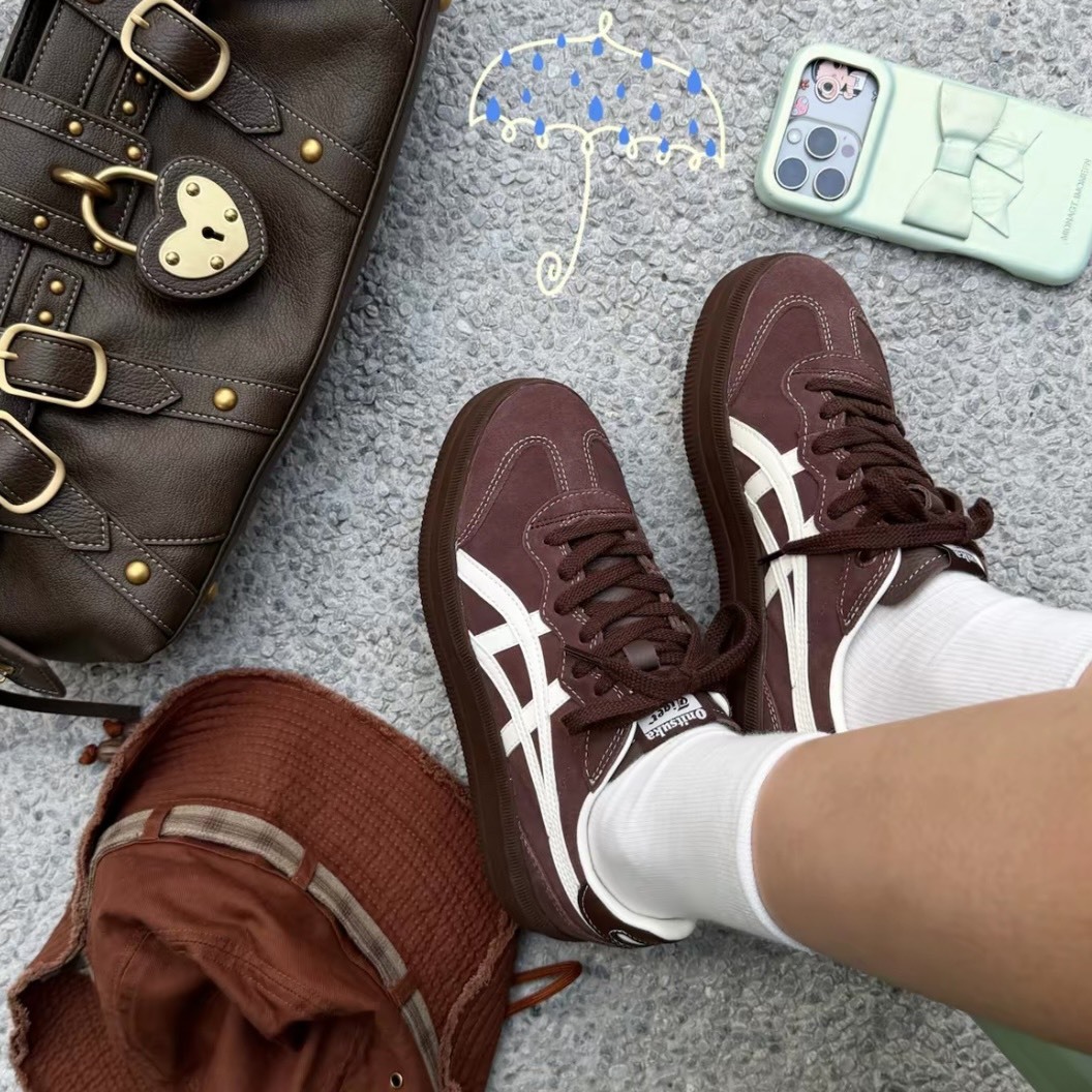 【代購】Onitsuka Tiger TOKUTEN CHUNK 復古厚底增高板鞋 男女同款 棕色