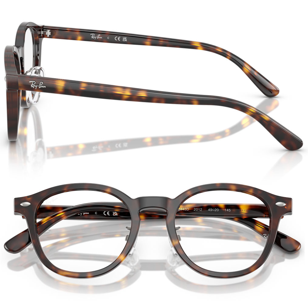 【RayBan】RB5443D 2012-49mm 圓框光學眼鏡♣(琥珀色)202501