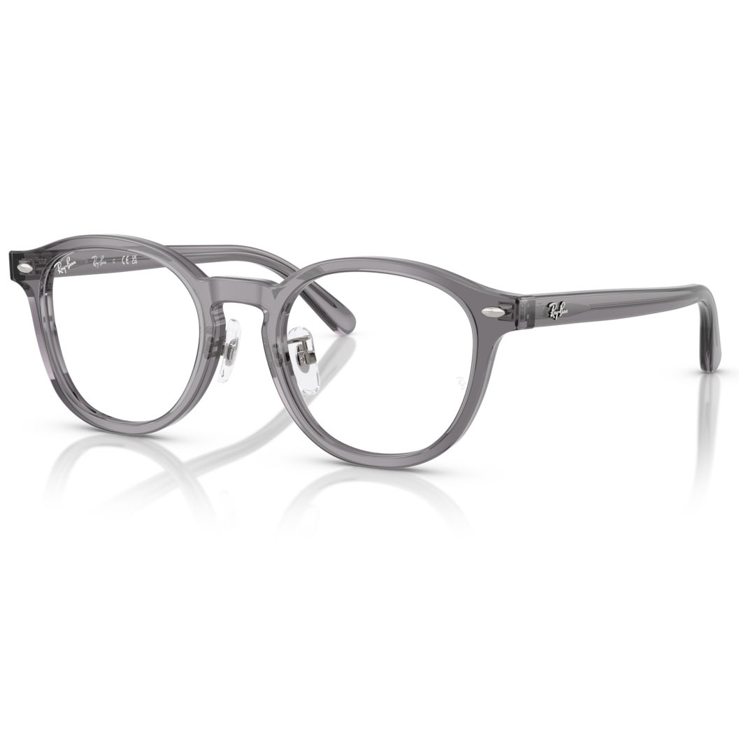 【RayBan】RB5443D 8268-49mm 圓框光學眼鏡♣(透明灰色)202501