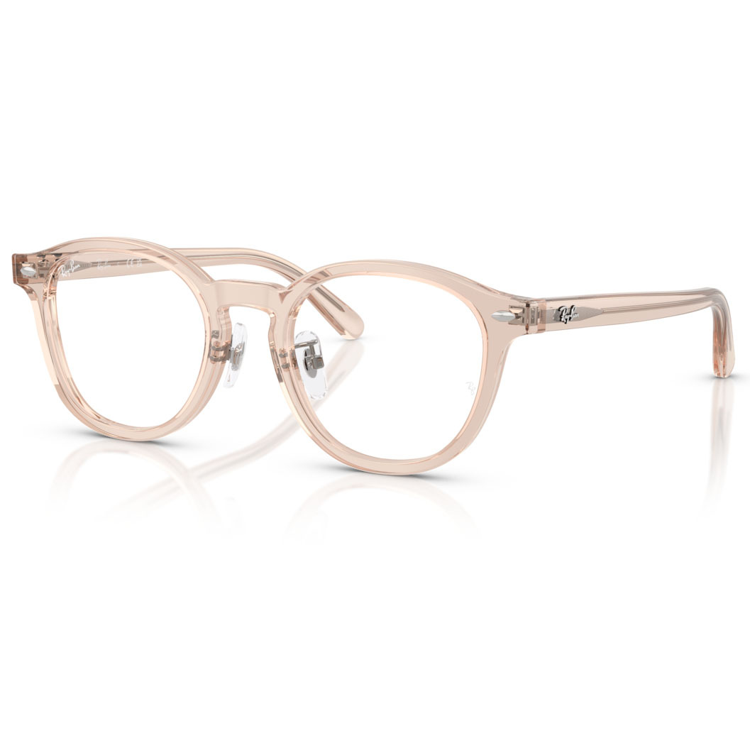 【RayBan】RB5443D 8267-49mm 圓框光學眼鏡♣(透明淺啡色)202501