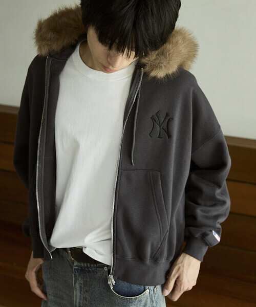 日本🇯🇵連線 MLB 日本支線 x PUBLUX 仿毛皮拉鏈運動連帽衫 隊徽 刺繡 運動外套 連帽外套 連帽衫 長袖 4款(任買兩件711免運)/預購