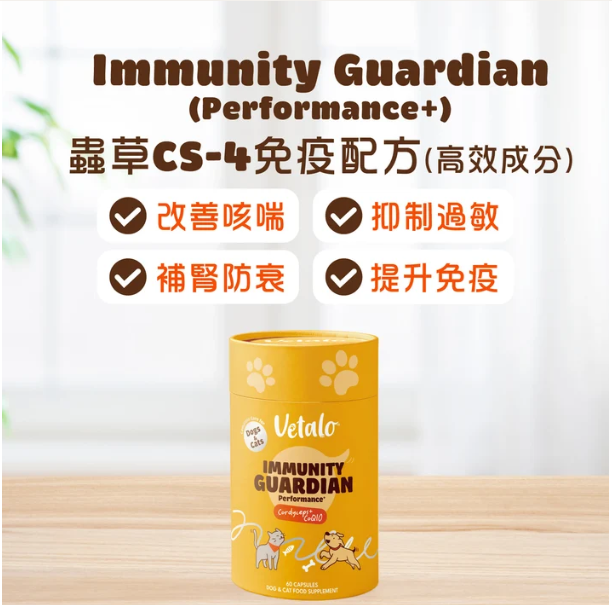 Vetalo-Immunity Guardian (Performance+) 蟲草CS-4免疫配方 (高效成分)60粒